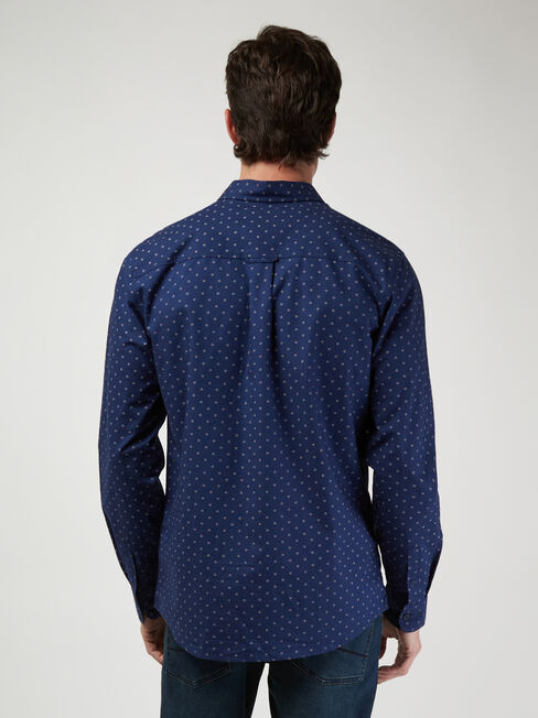 LS Lucas Print Shirt, Blue, hi-res