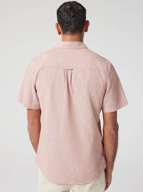SS Wolf Textured Shirt, Orange, hi-res
