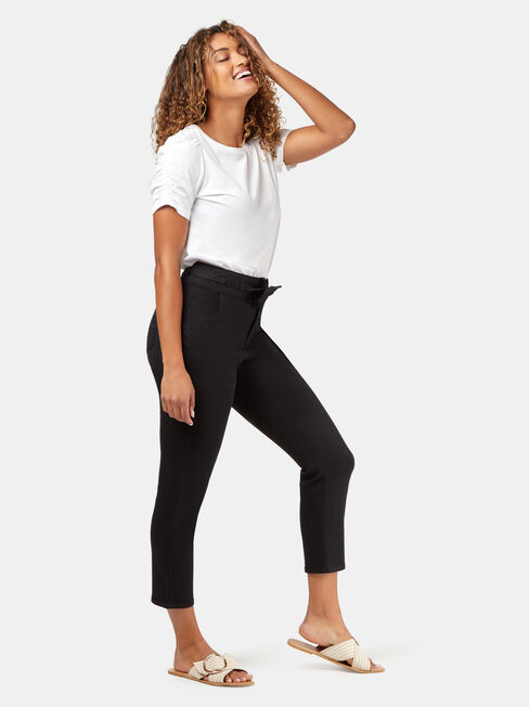Goldie High Waisted Pipe Jean, Black, hi-res