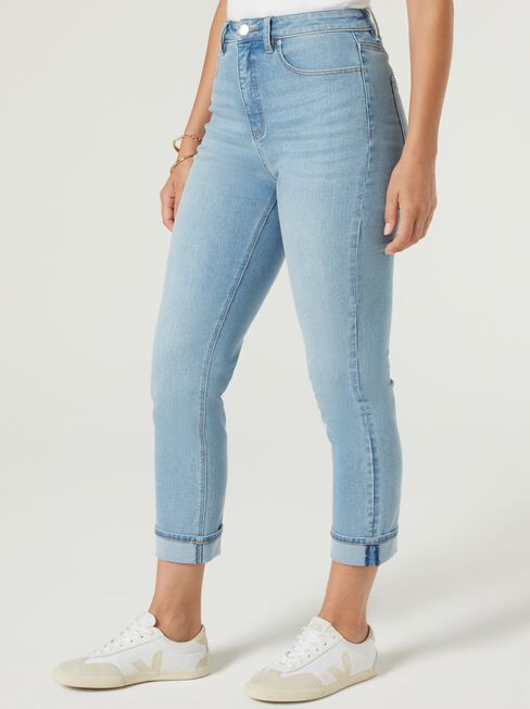 Brooke Tapered Crop Jeans, Light Vintage, hi-res