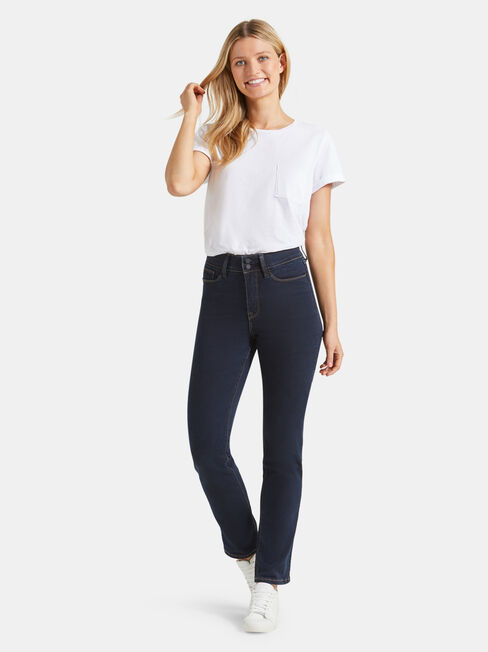 Tummy Trimmer Slim Straight Jeans  Absolute Indigo