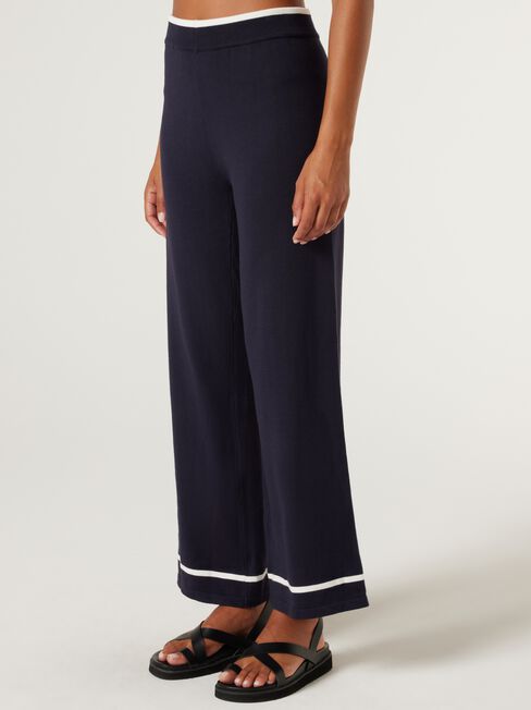 Jane Knit Contrast Pant, Ink, hi-res