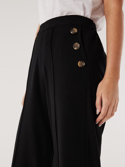 Terri Twill Crop Wide Leg Pant, Black, hi-res