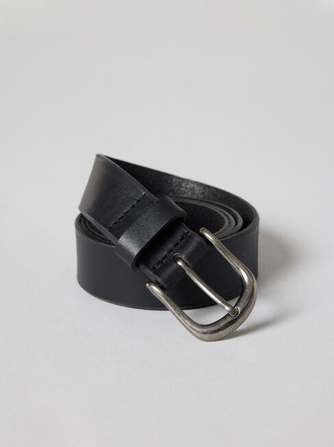 Ally Leather Belt, Black, hi-res
