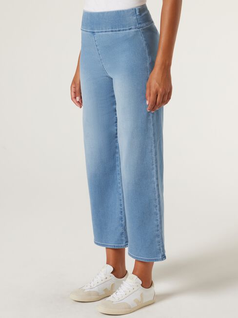 Tessa Wide Leg Crop Jeans, Light Indigo, hi-res