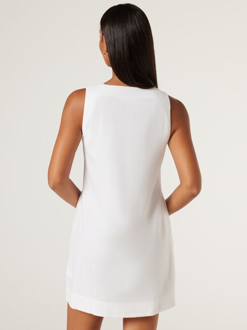 Annie Button Front Dress, Coconut, hi-res