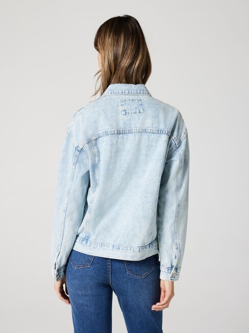 Classic Oversized Jacket, Light Indigo, hi-res