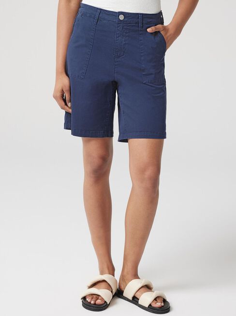 Libby Bermuda Denim Walk Short, Blue, hi-res