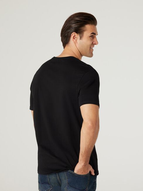 Basic Short Sleeve Tee, Black, hi-res