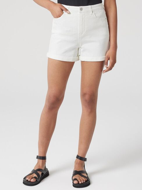 Alexa Boyfriend Short, White, hi-res