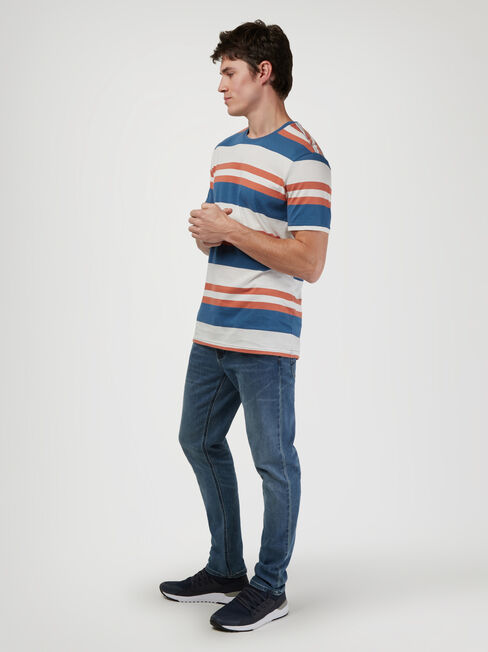 SS Paxton Stripe Crew Tee, Blue, hi-res