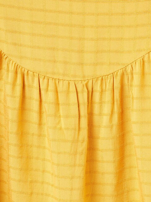 Avery Ladder Trim Blouse, Yellow, hi-res