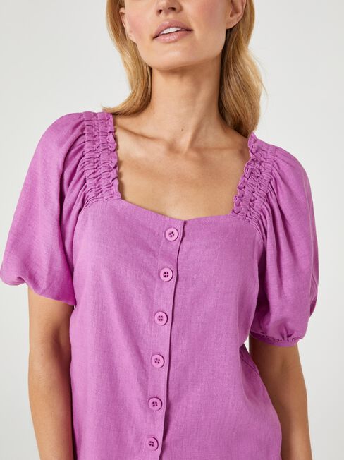 Candy Square Neck Top, Purple, hi-res