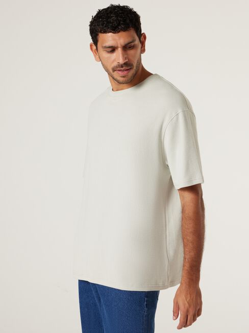 Phoenix Textured Crew Tee, Stone, hi-res