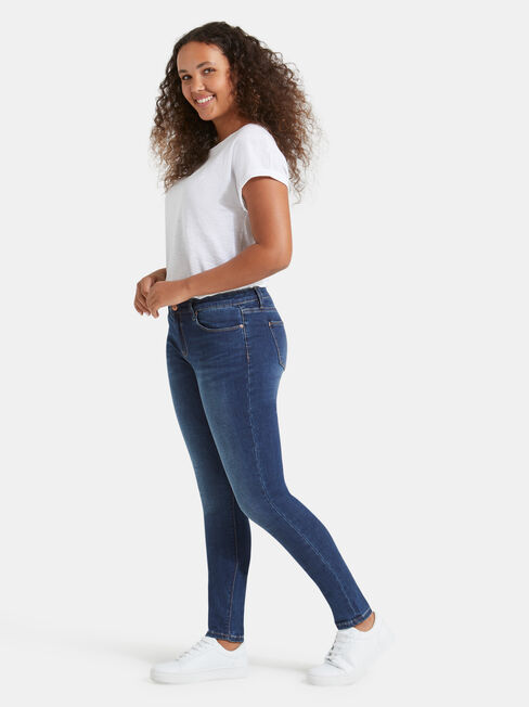 Skinny Jeans Mid Vintage, Mid Indigo, hi-res