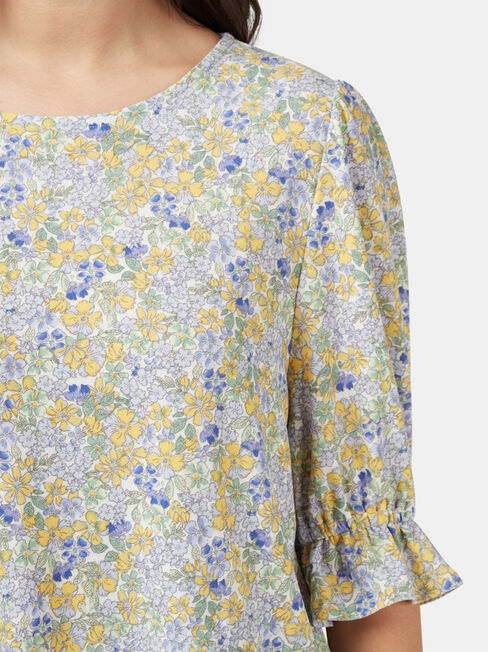 Fiona Formal Jersey Top, Green, hi-res