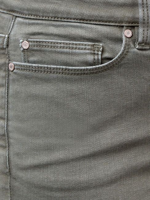 Kara Mid Waist Skinny Capri Khaki, Coloured, hi-res