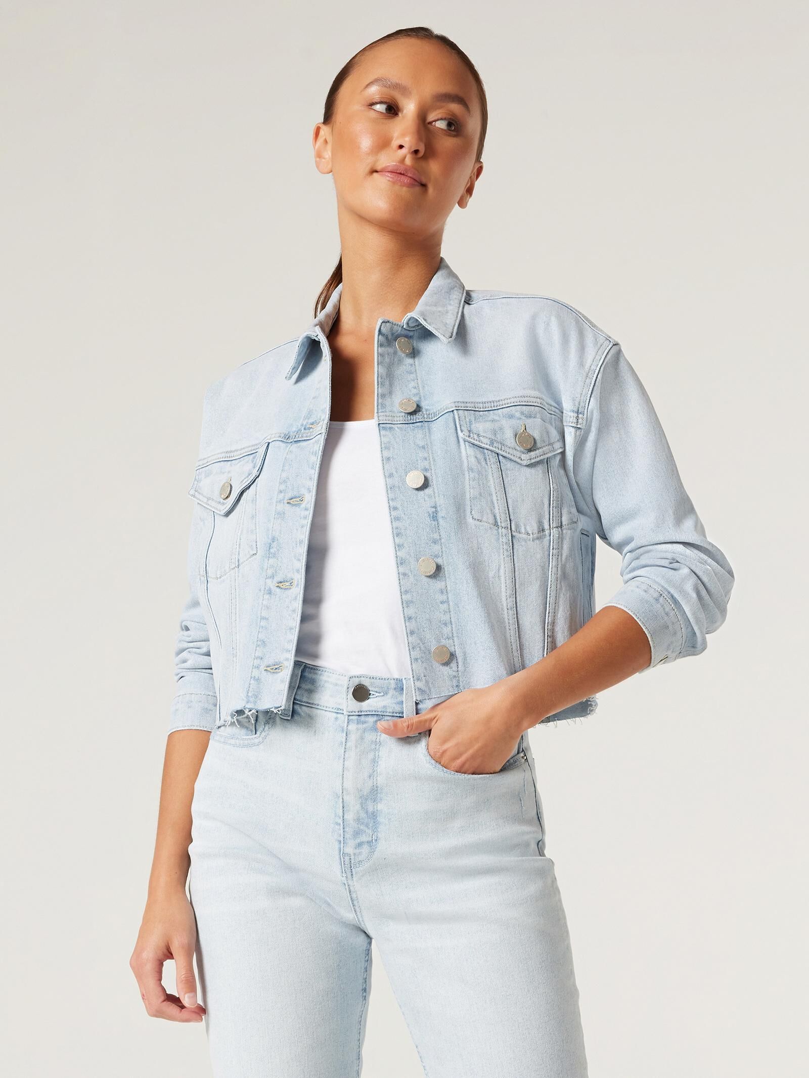 Crop Denim Jacket Jeanswest