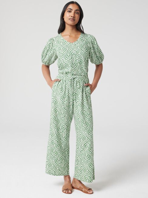Maya V-Neck Top, Green, hi-res