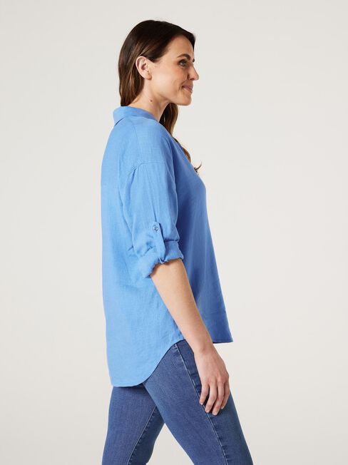 Rudi Relaxed Shirt, Sapphire, hi-res