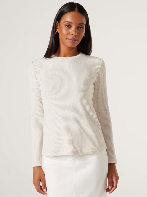 Boucle Soft Touch Pullover, Oatmeal, hi-res
