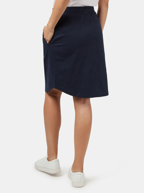 Julie Jersey Slub Skirt, Blue, hi-res