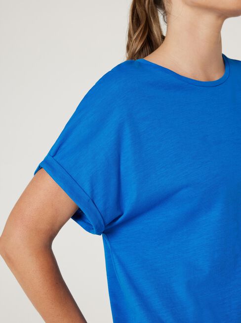 Drop Shoulder Tee, Navy, hi-res
