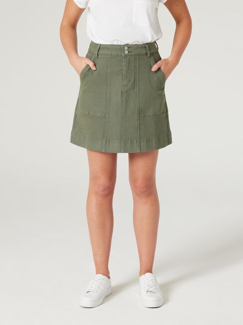 Hayley Utility Skirt, Khaki, hi-res