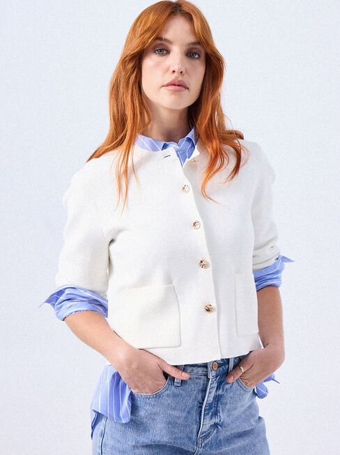 Diana Milano Cardigan, Off White, hi-res