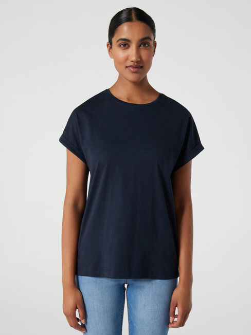 Drop Shoulder Tee, Ink, hi-res