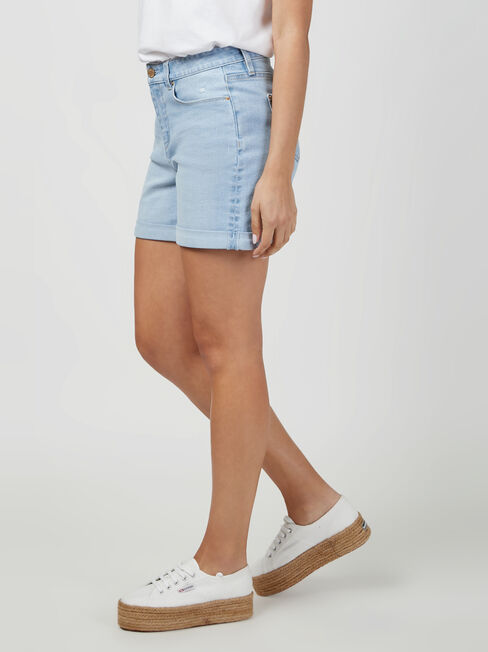 Mariana Boyfriend Short, Light Indigo, hi-res