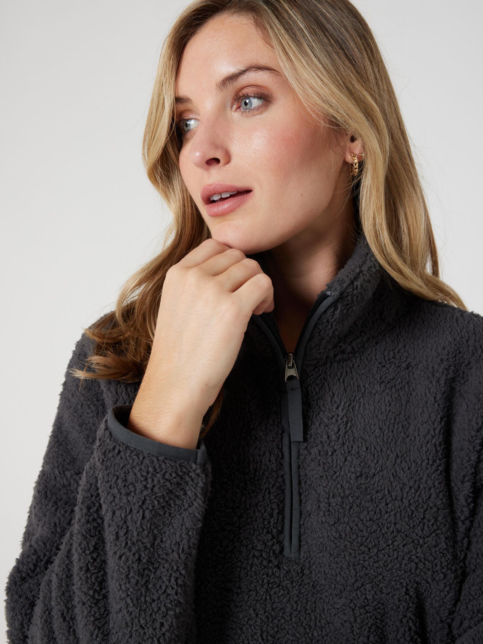Teddy quarter zip sweater hot sale