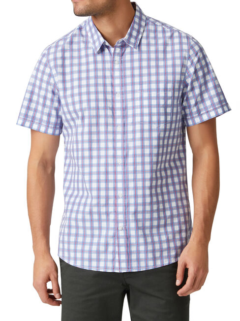 SS Roy Check Shirt, Blue, hi-res