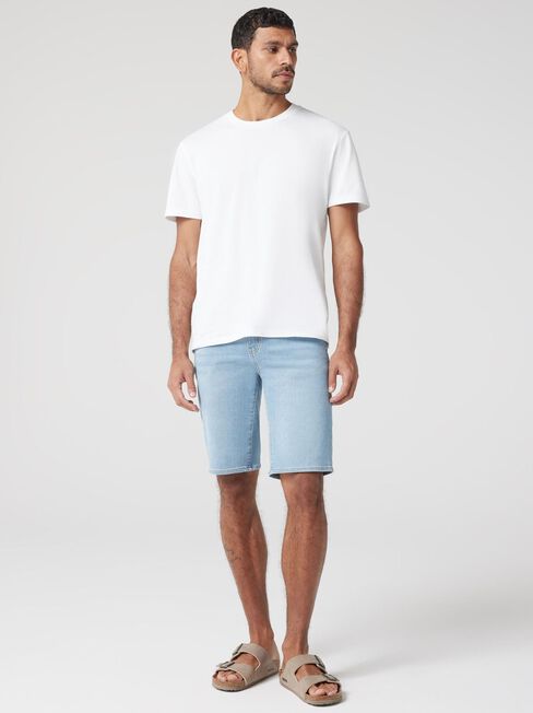 Connor Knit Denim Short Summer Blue, Blue, hi-res