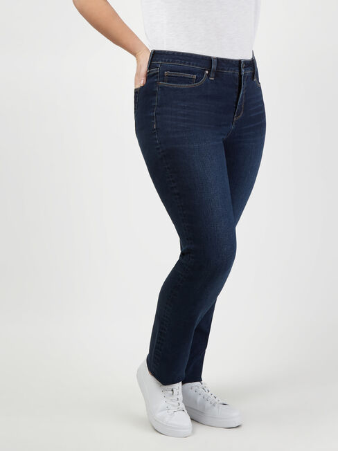 Curve Embracer slim Straight jeans, Dark Indigo, hi-res