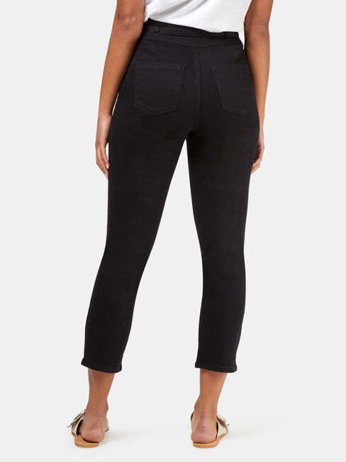 Goldie High Waisted Pipe Jean, Black, hi-res