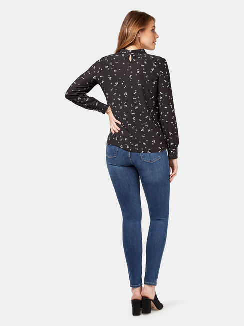 Mia High Neck Top, Multi, hi-res