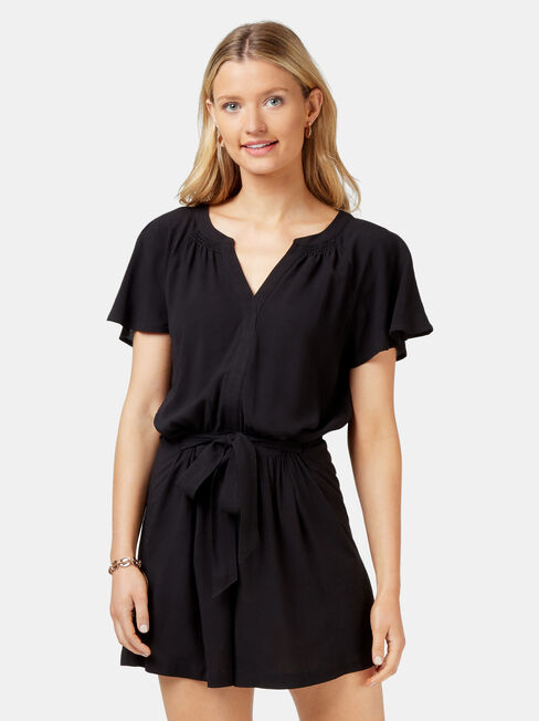 Casey Playsuit, Black, hi-res