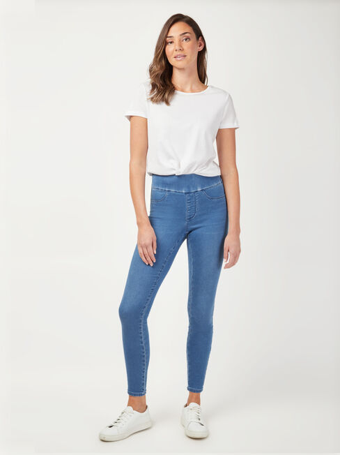 Tummy Trimmer J-Luxe Skinny Jeans, Mid Indigo, hi-res