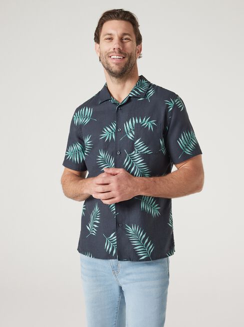 Palmers Relaxed Resort Shirt , Teal, hi-res