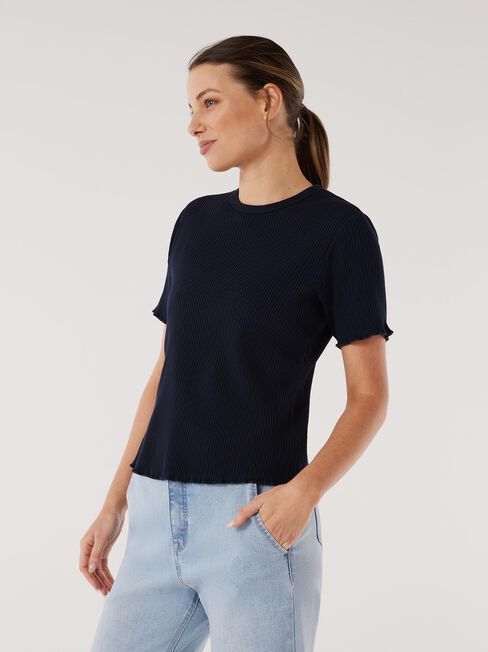 Lucy Lettuce Hem Rib Tee | Jeanswest