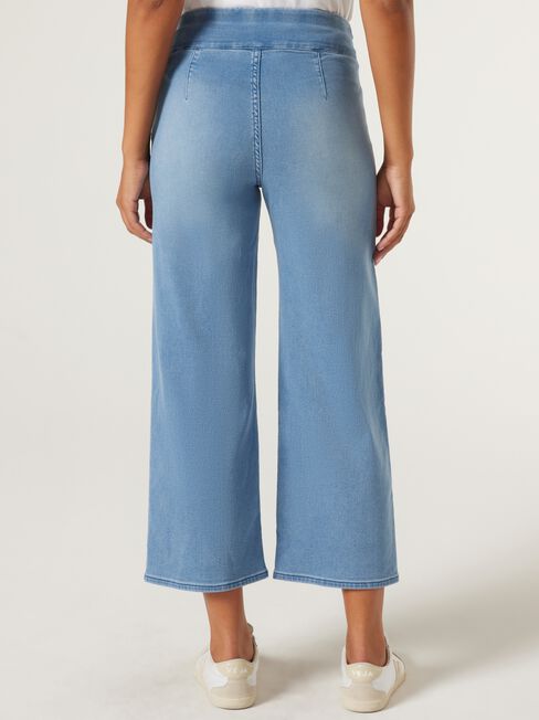 Tessa Wide Leg Crop Jeans, Light Indigo, hi-res