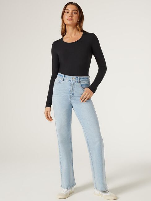 Charlotte LS Tee, Black, hi-res