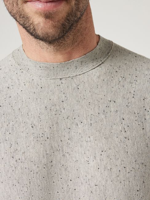 Short Sleeve Jackson Slub Knit Tee, Grey, hi-res