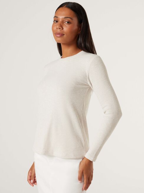 Boucle Soft Touch Pullover, Oatmeal, hi-res
