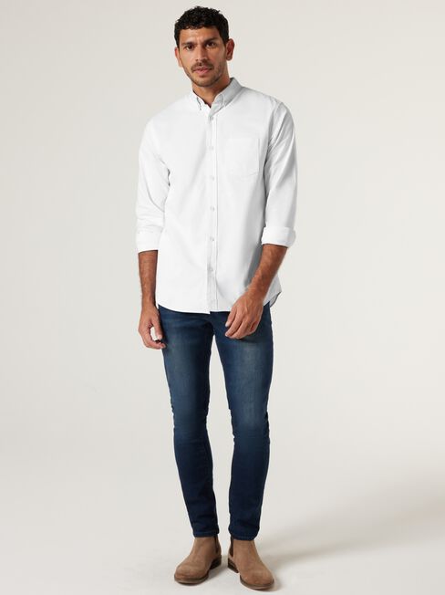 Austin Oxford Shirt, White, hi-res