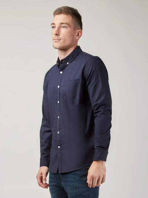 Heston Oxford Long Sleeve Shirt, Coloured, hi-res