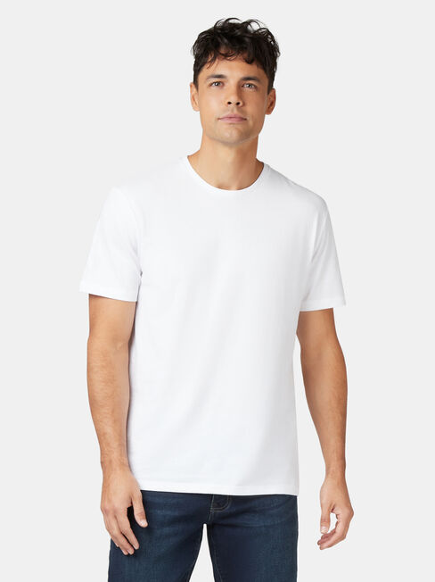 SS Basic Tee, White, hi-res