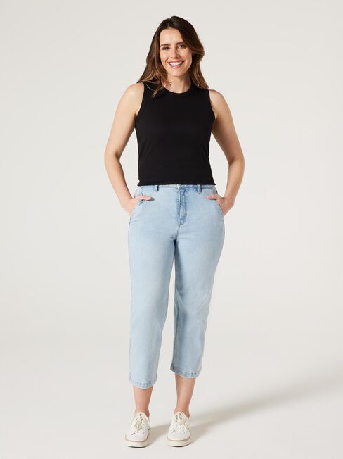 Rib Essential Tank, Black, hi-res