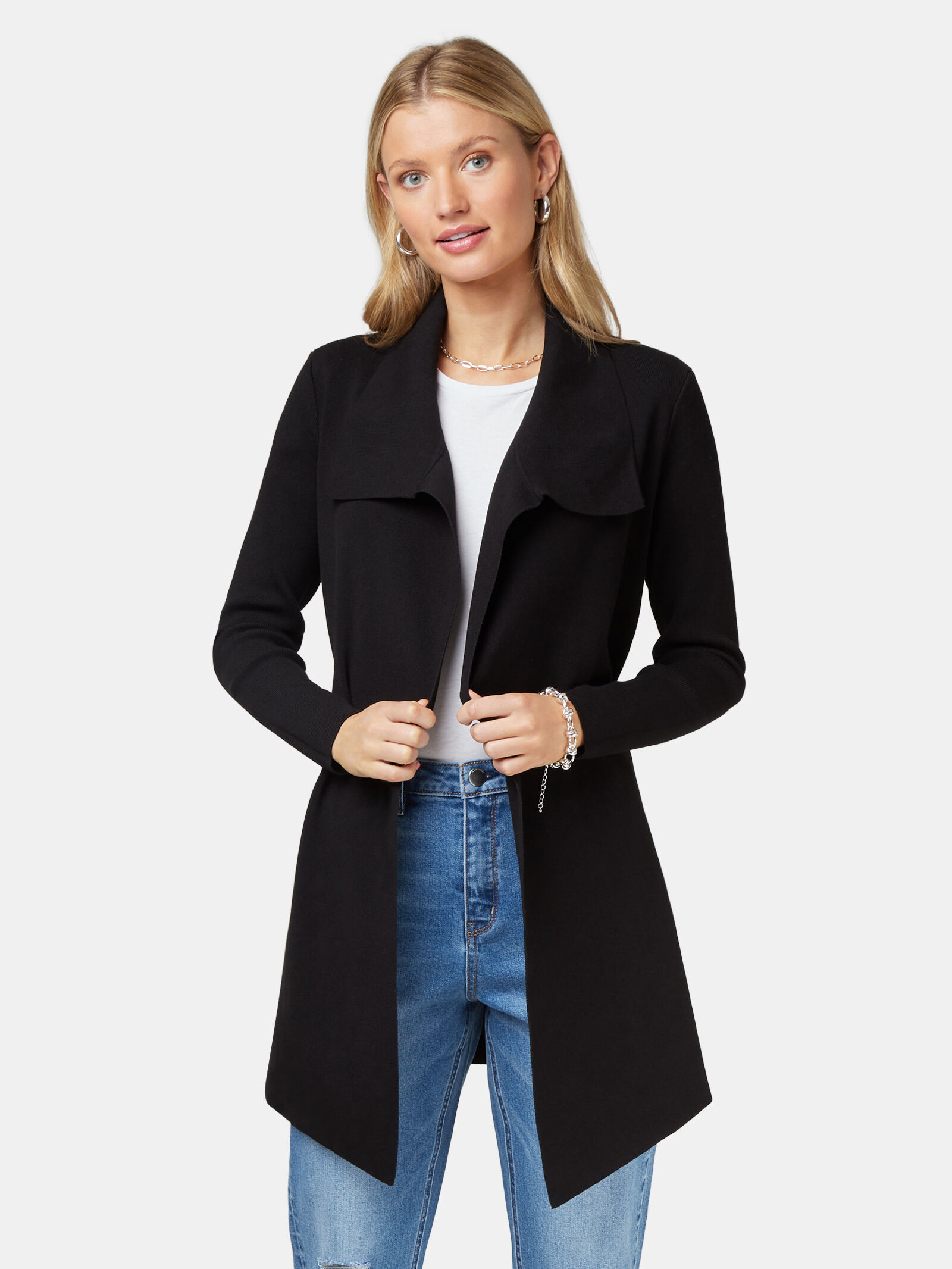 Jeans west cardigan top